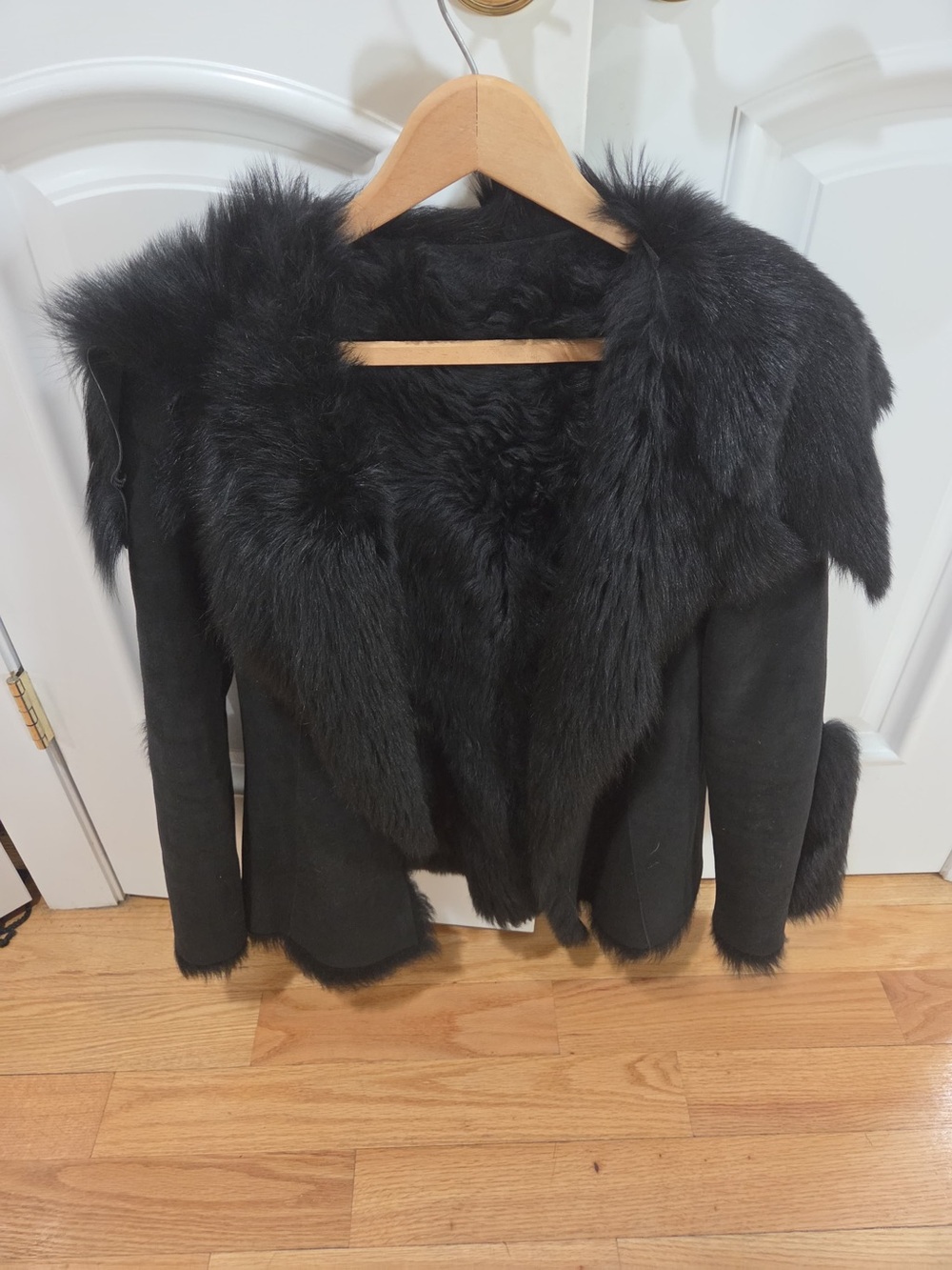 Black Fur Trim Women's Jacket